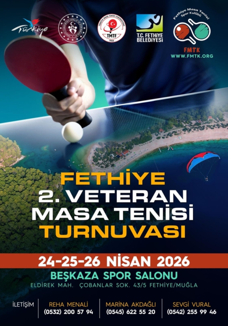 Fethiye 2. Veteran Masa Tenisi Turnuvası